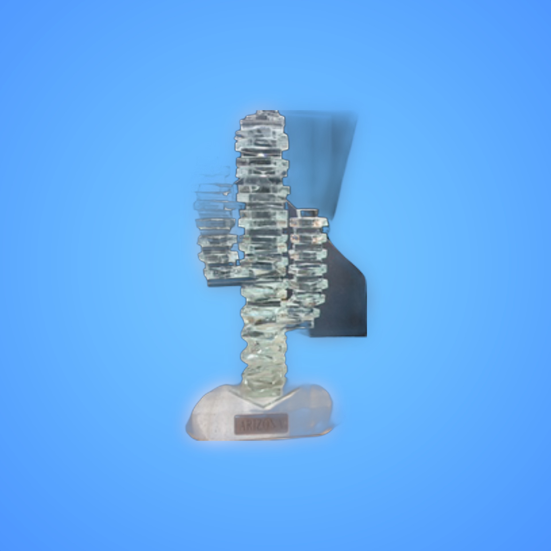 8" Stacked Glass Saguaro (AZ)