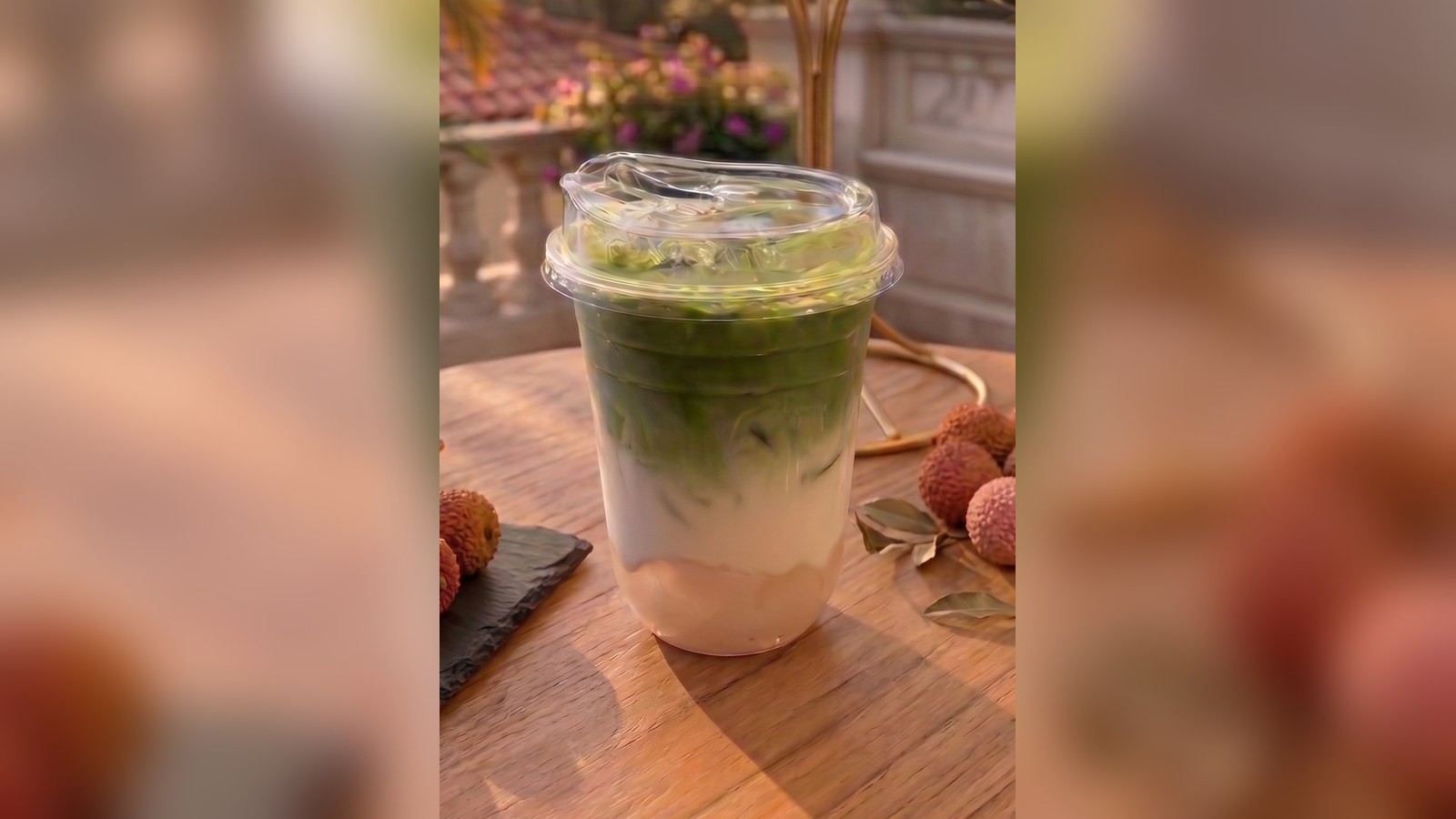 Lychee Matcha Latte