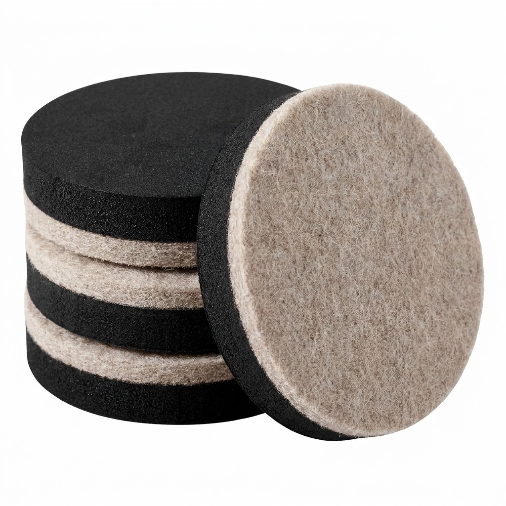 Round Wood/Tile Furniture Slider 1-1/2-in