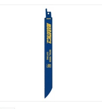 Irwin Wood & Metal Cutting Reciprocating Saw Blade 12-in. 10/14 TPI 5 Pack