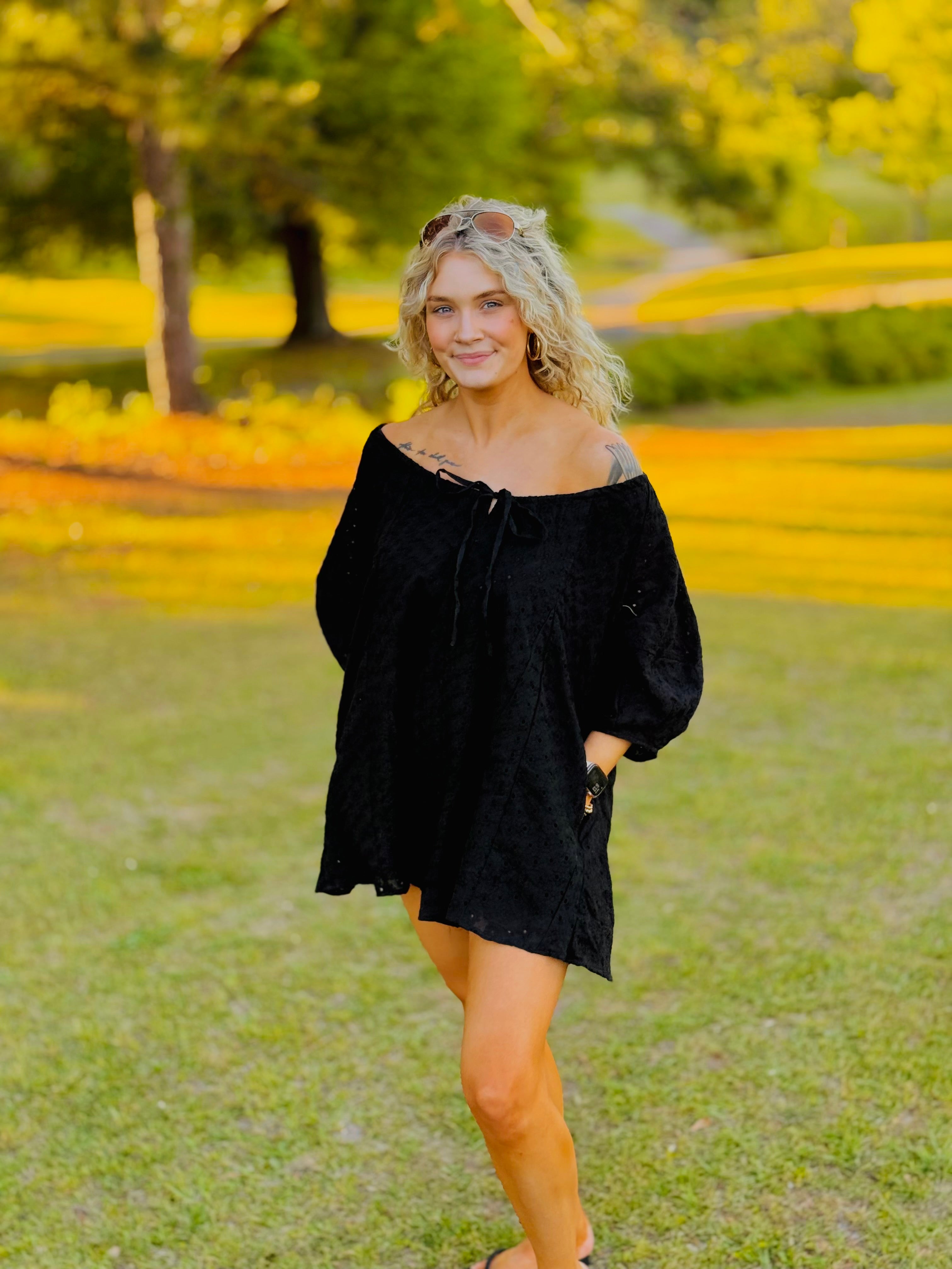 Eyelet Babydoll Romper