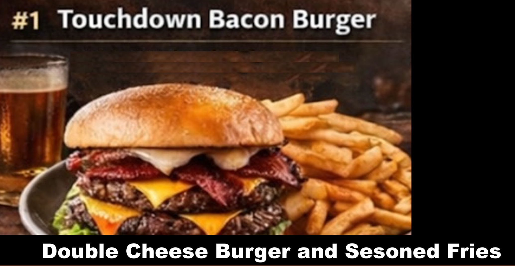 #1 TouchDown Bacon Burger
