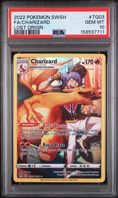 2022 POKEMON SWORD & SHIELD LOST ORIGIN #TG03 FA/CHARIZARD LOST ORIGIN