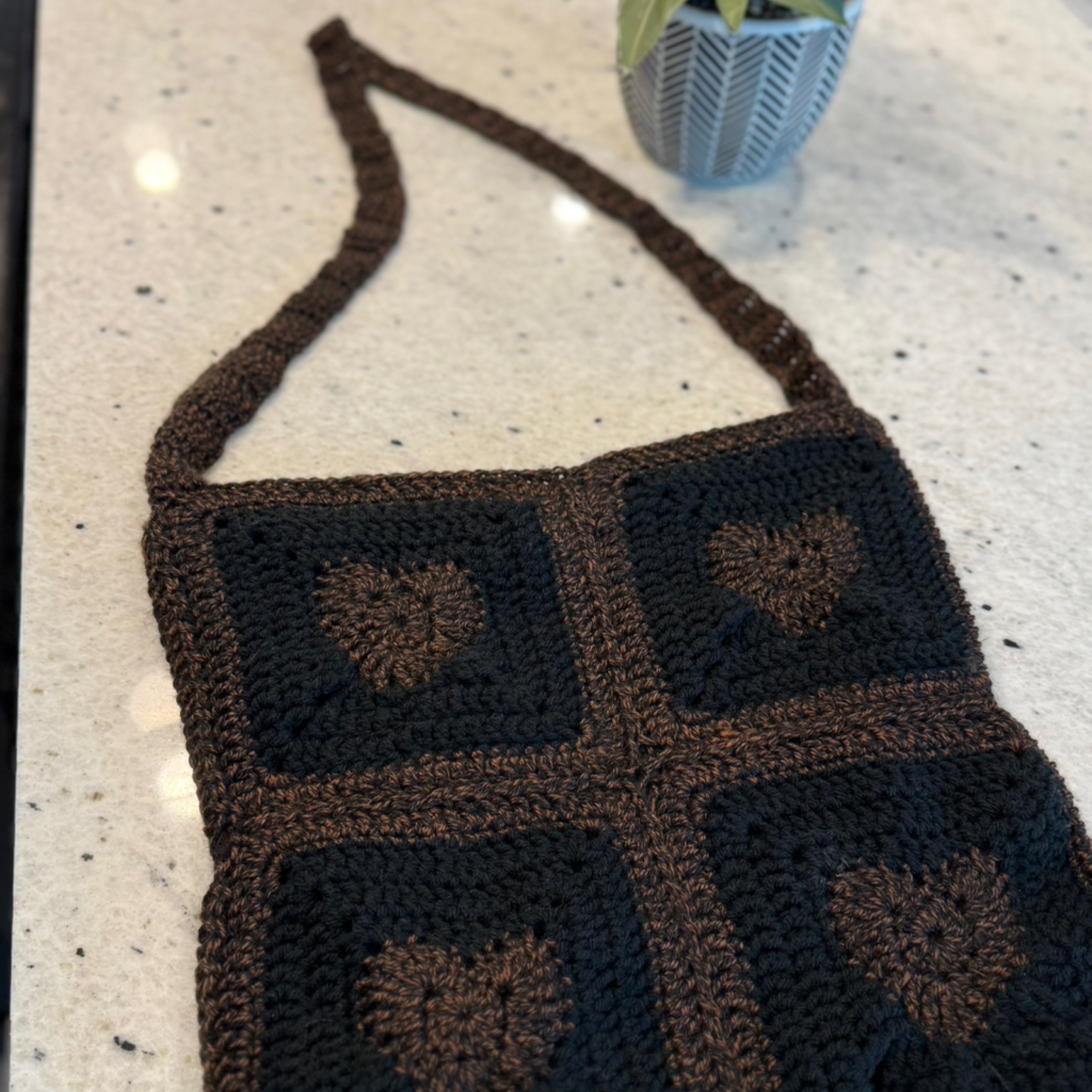 Brown & Black heart bag