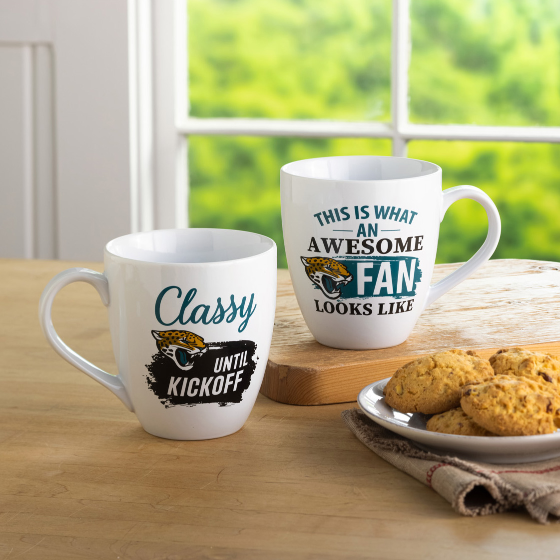Jacksonville Jaguars Ceramic Coffee Mug Set with Box 17oz Each