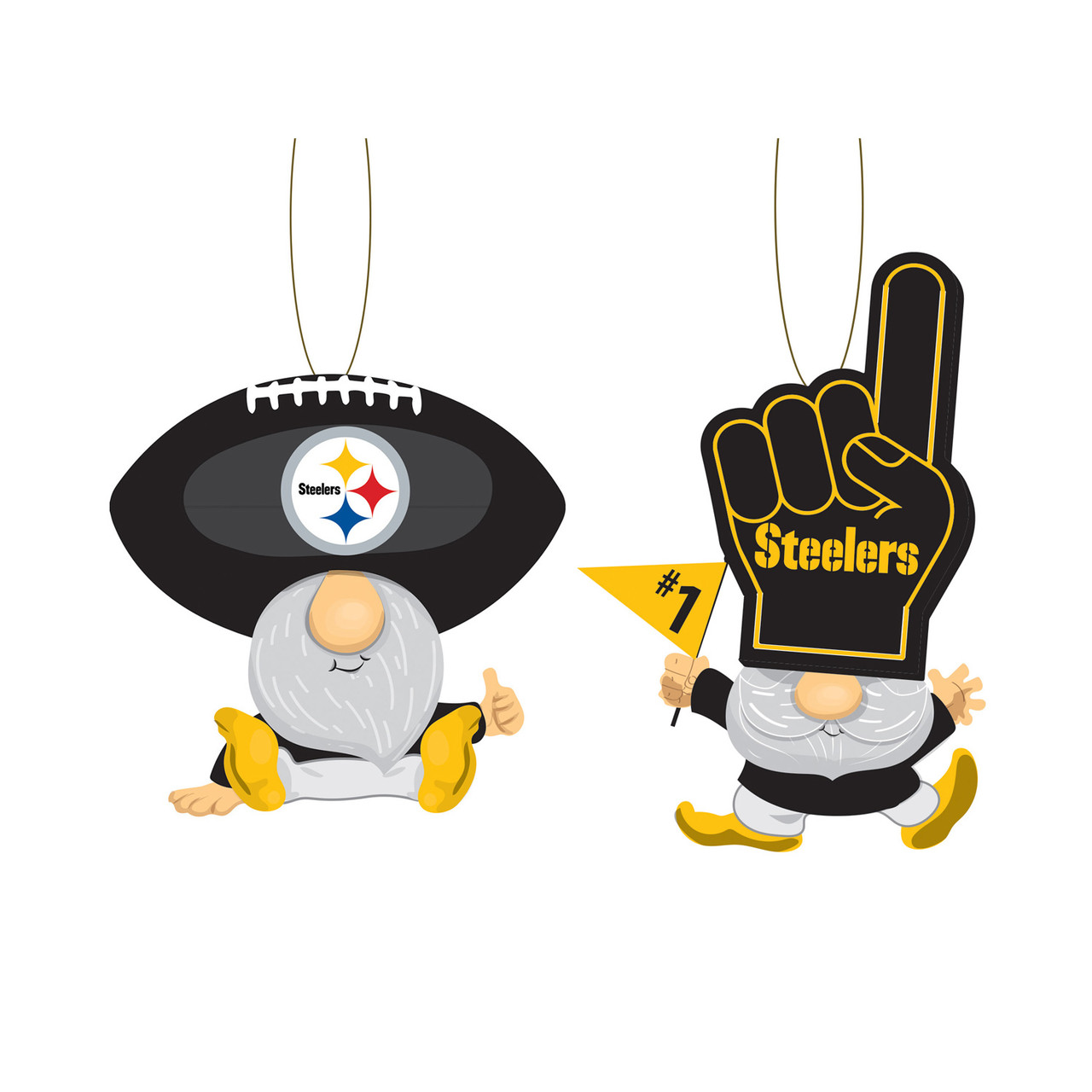 Pittsburgh Steelers #1 Fan Santa Ornament