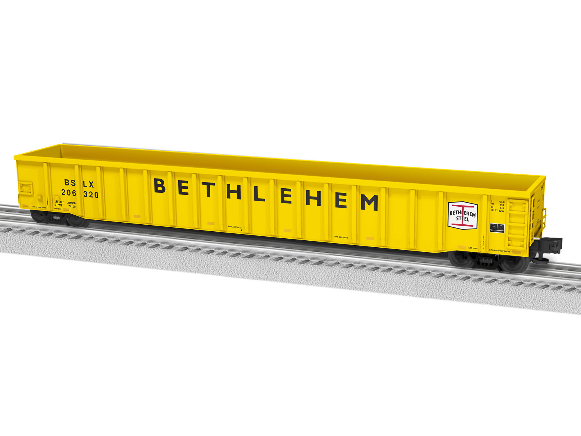 Lionel 2126320 Bethlehem Steel 65' O Scale Mill Gondola #206320