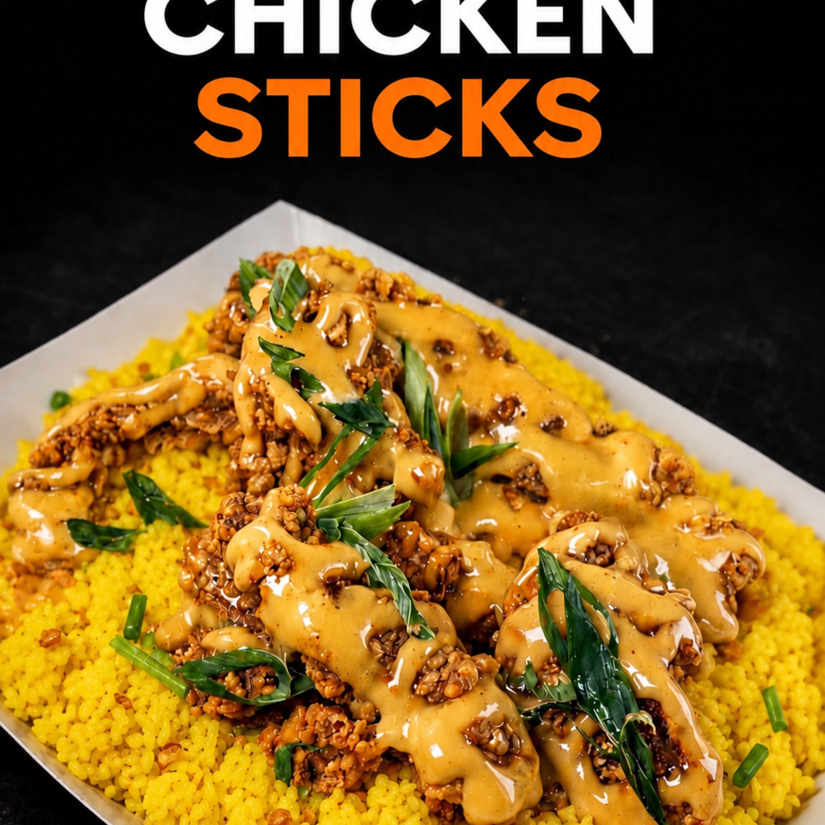 *CHICKEN STICKS with RICE