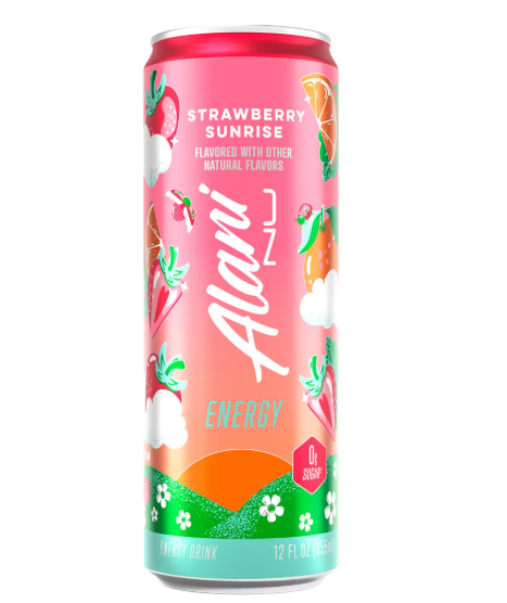 Alani Nu - Sugar Free, Low Calorie Energy Drink - Strawberry Sunrise (12 oz)