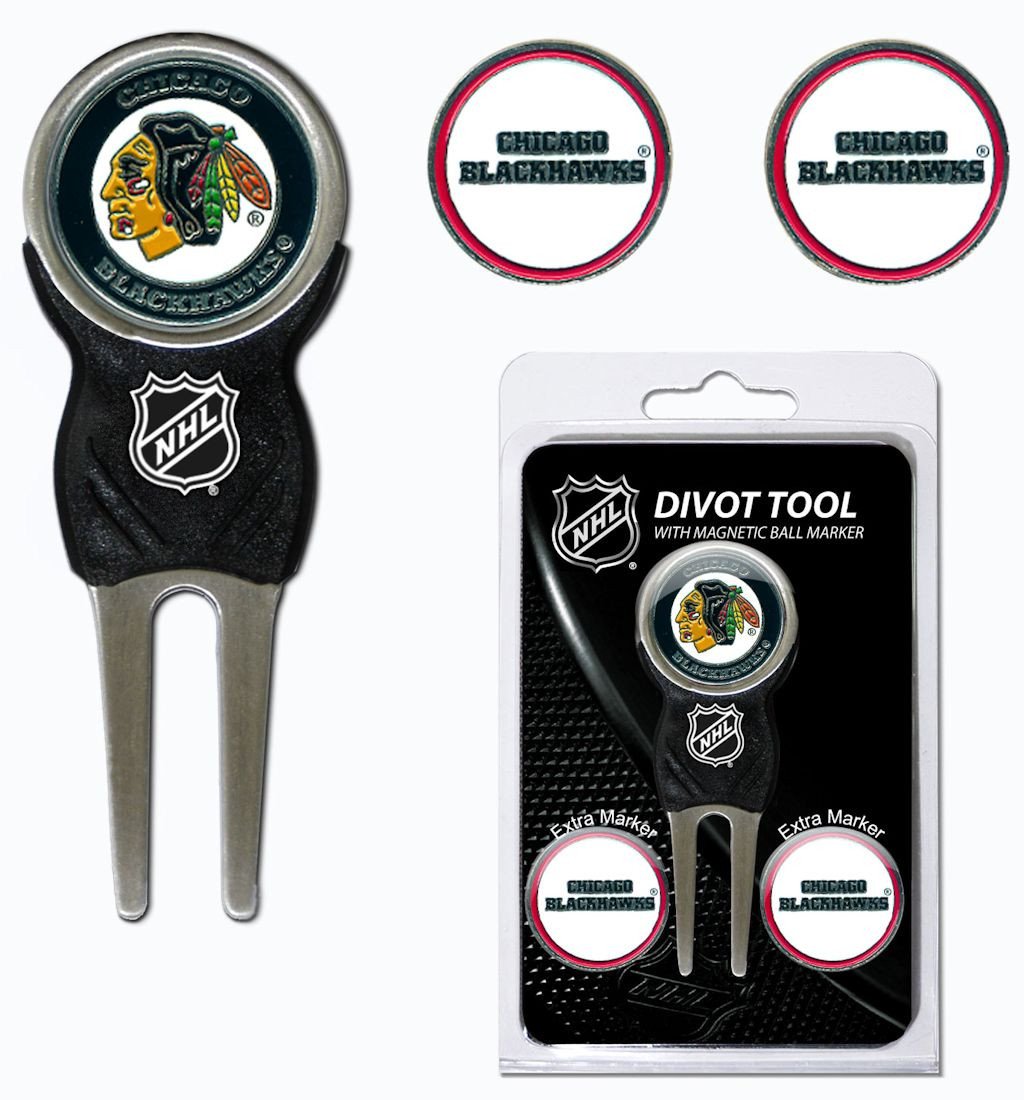 Chicago Blackhawks Golf Divot Tool with 3 Markers