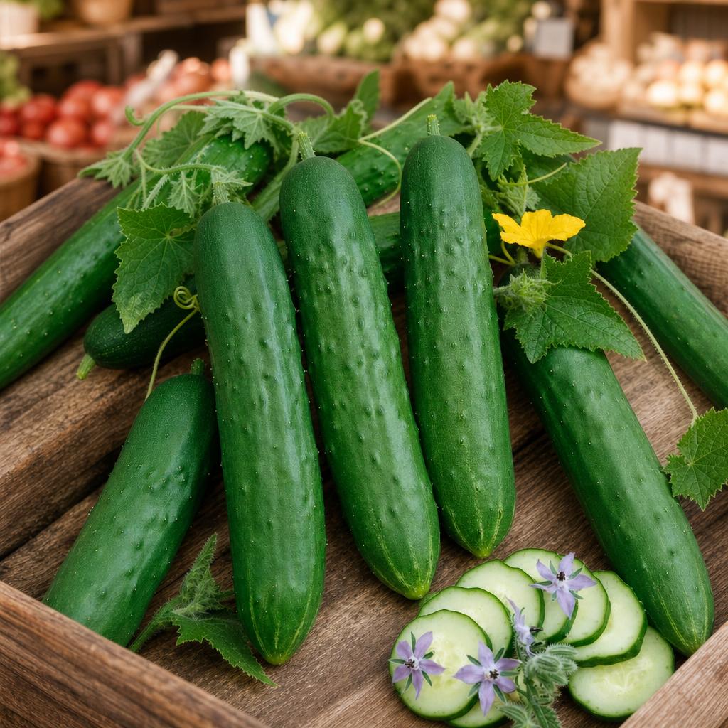King of the Salad Cucumber - 2x Mini Plug Plants - High-yielding Salad Cucumber