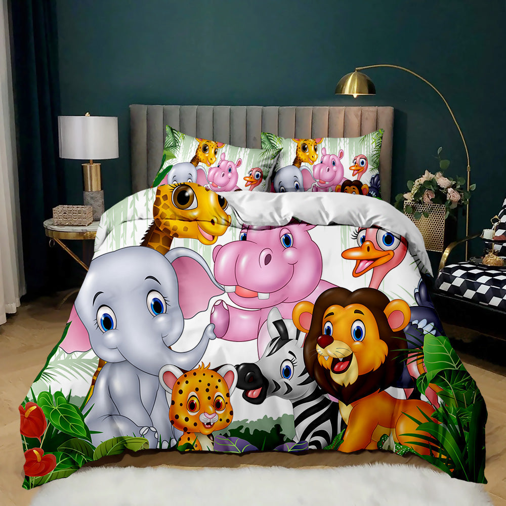 Safari Jungle Animal Adventure Bedding Set