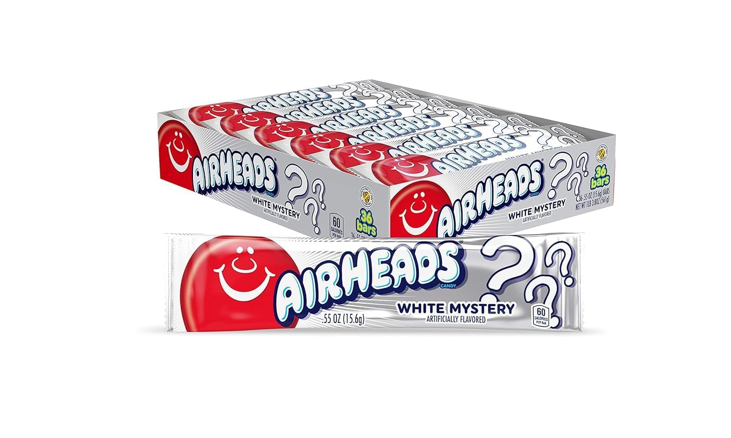 Airheads Candy Individually Wrapped Bars White Mystery  36 COUNT