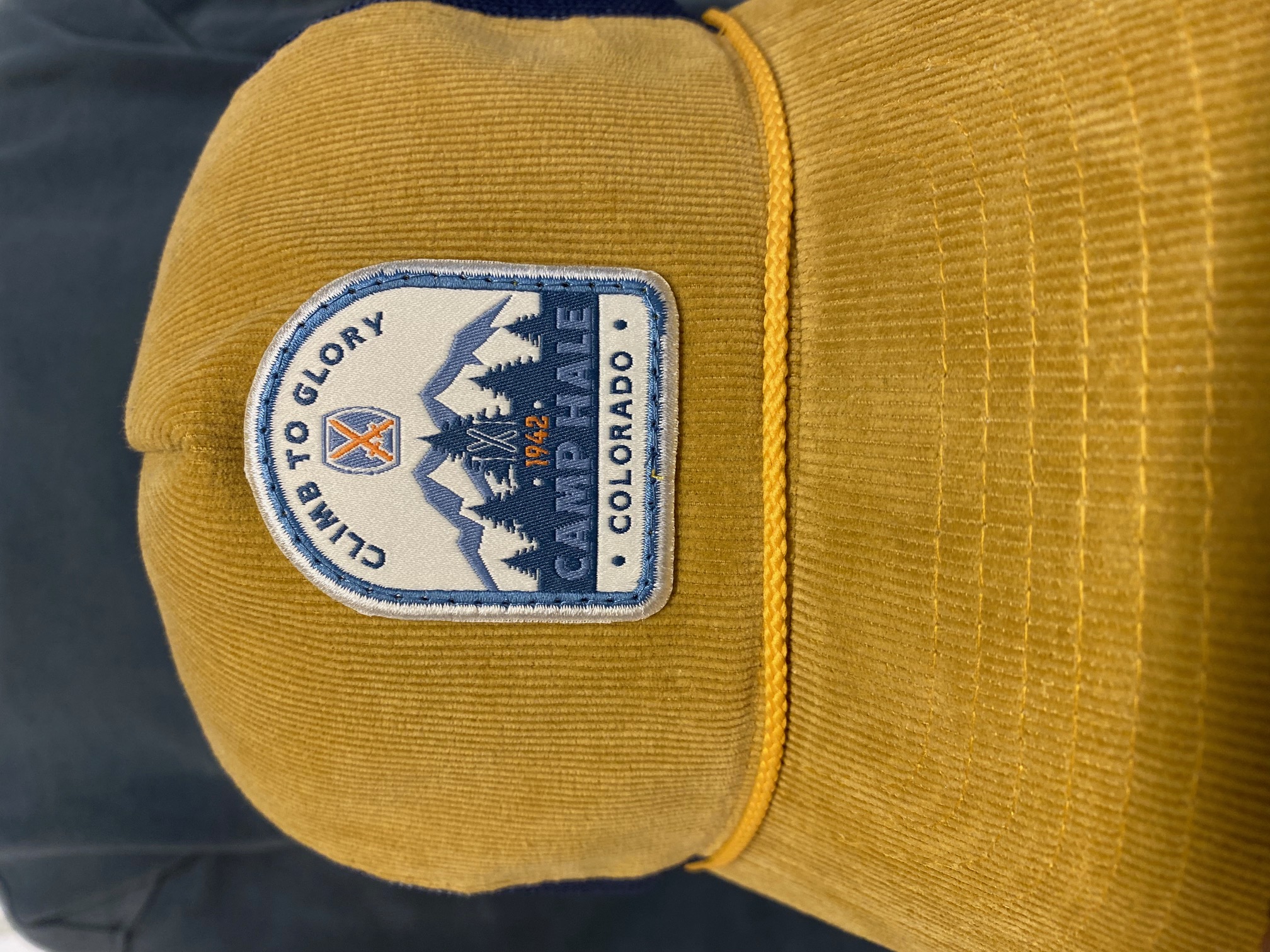 Camp Hale Corduroy Amber with Navy Hat Ballcap