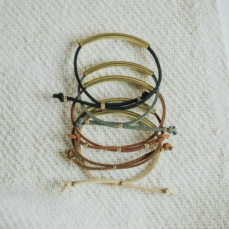 Arc Cuff - Forest Suede - default