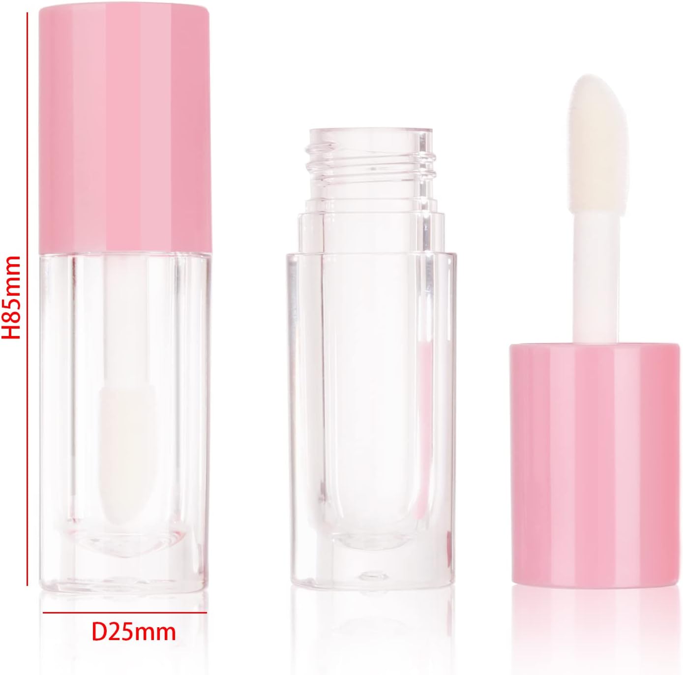 JMD Lip Gloss Round Style 2 6ML (Pink) - Regular