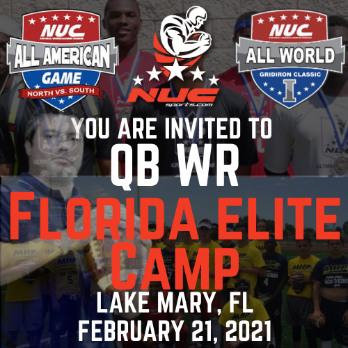 Coach Schuman's QB WR Florida Elite Camp & Challenge, February 21, 2021 Lake Mary, FL