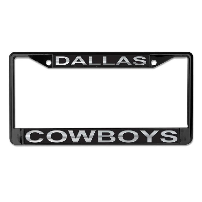 Dallas Cowboys Black Laser Chrome License Plate Frame