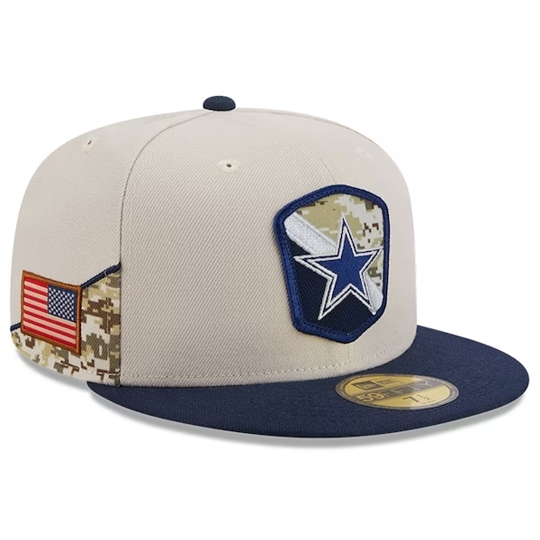 Dallas Cowboys 2023 New Era Salute to Service 59FIFTY Sideline Hat