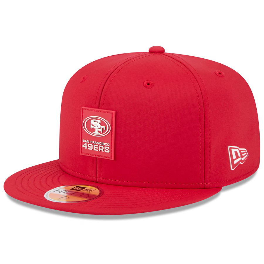 San Francisco 49ers 2025 New Era Red 59FIFTY Fitted Sideline Hat