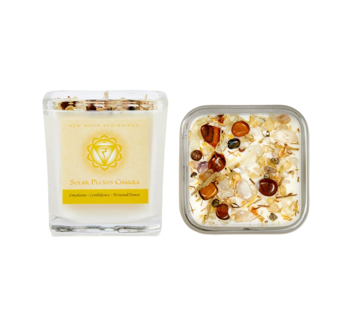 New Moon Beginnings - Solar Plexus Chakra Candle 7.5oz