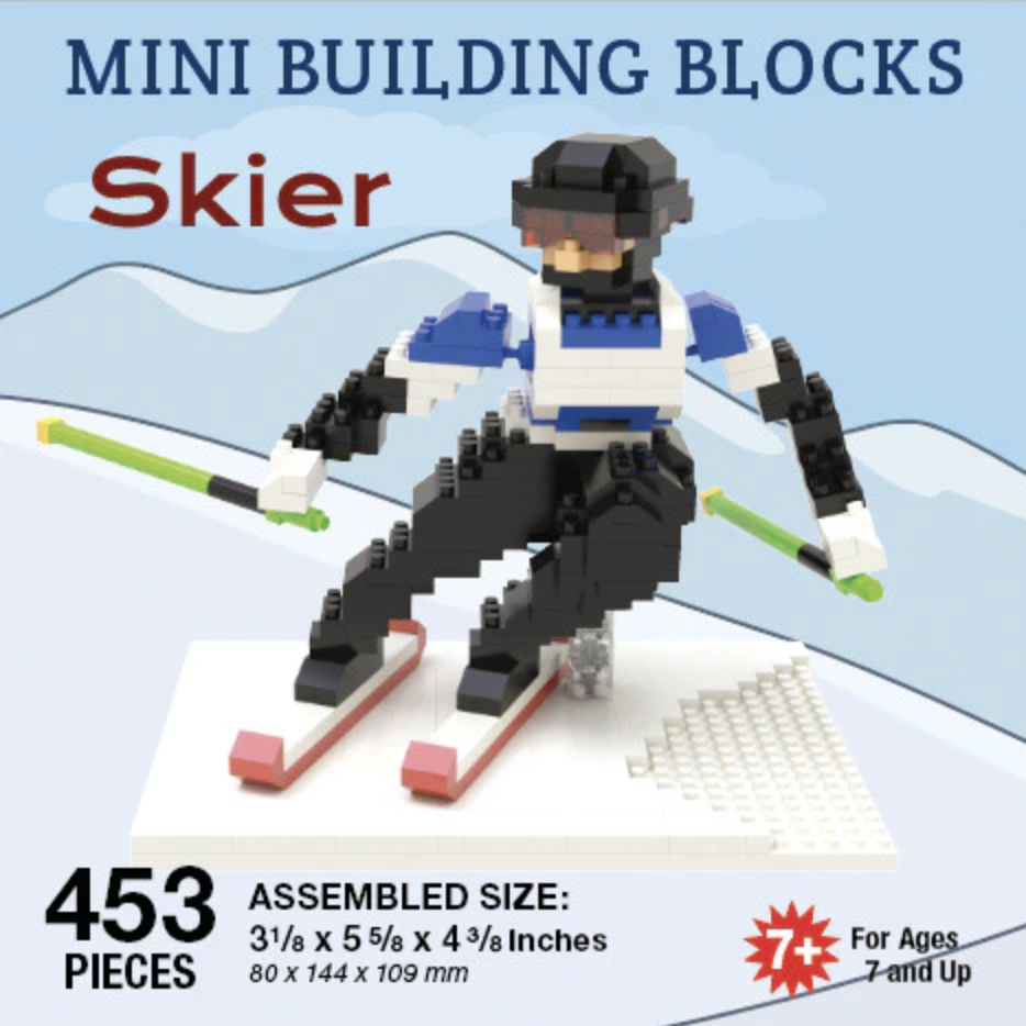 Mini Building Blocks Skier