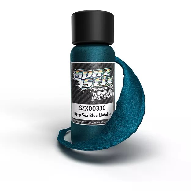 Deep Sea Blue Metallic Airbrush Paint 2oz 00330