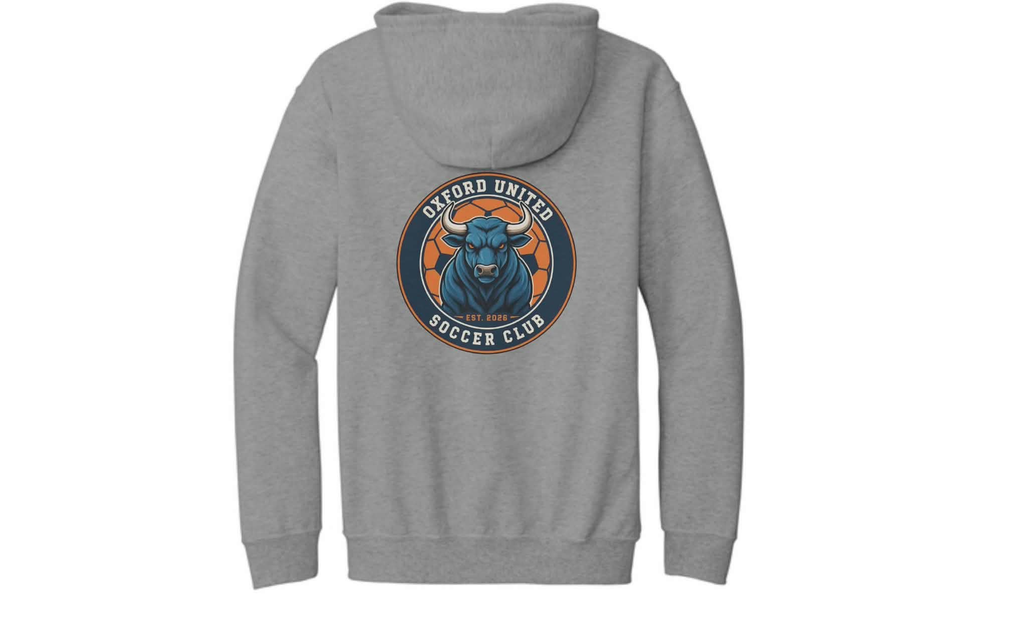 OUSC Grey Hoodie front & back YOUTH