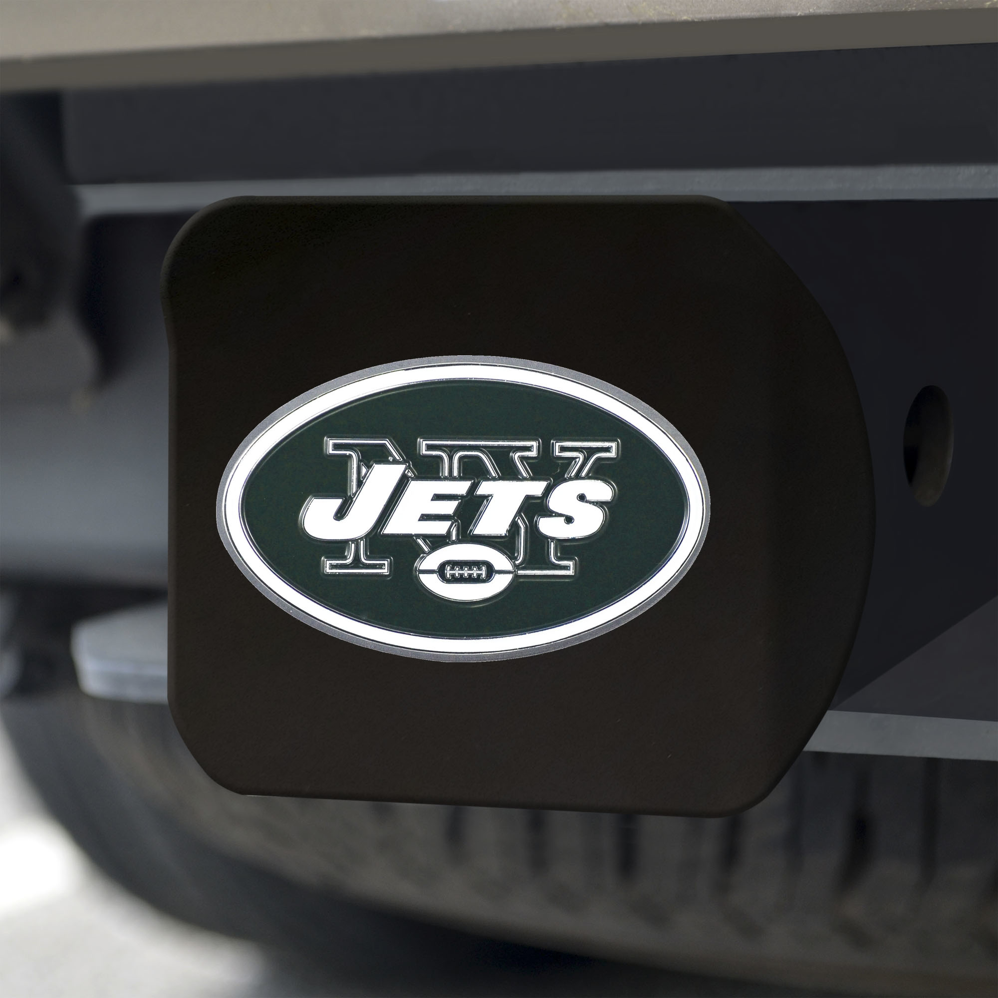 New York Jets Black Chrome Hitch Cover