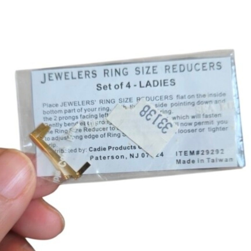 Ladies Jewelers Ring Size Reducers Set of 4 - Gold Tone