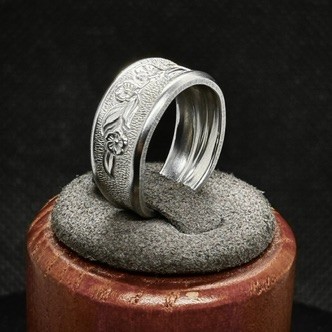 Textured Wildflower Ring