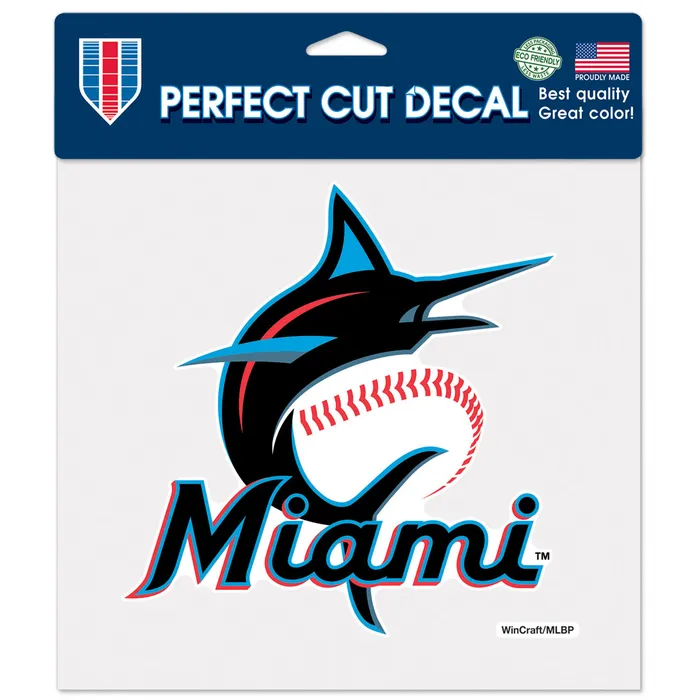 Miami Marlins Decal 8x8 Color