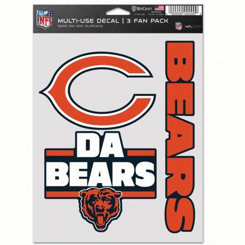 Chicago Bears Multi Use 3 Pack Fan Decals