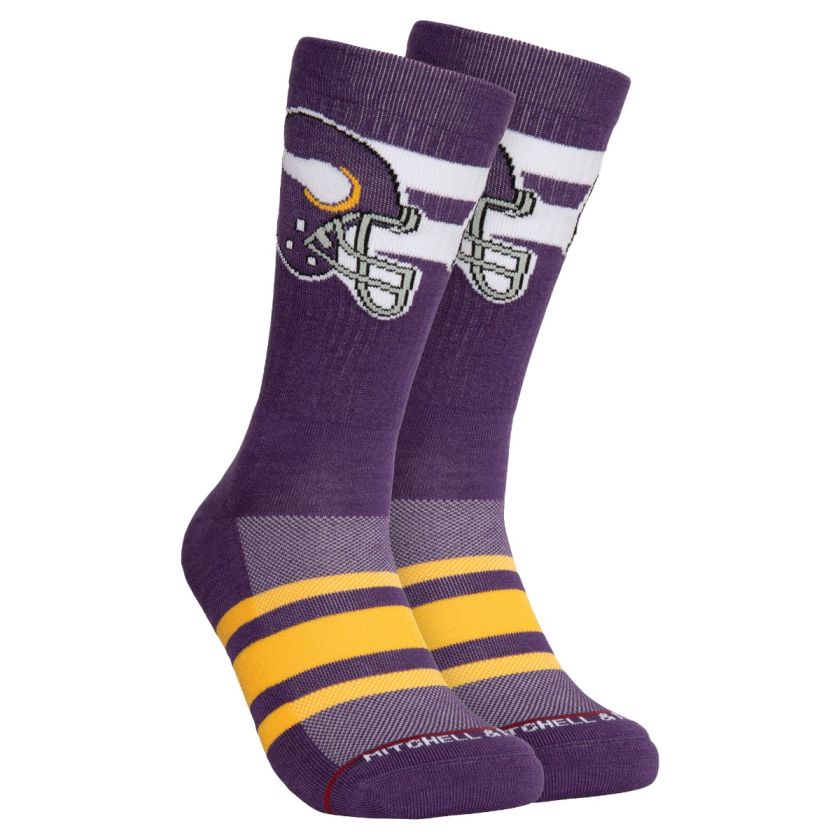 Minnesota Vikings Retro Mitchell and Ness Lateral Socks