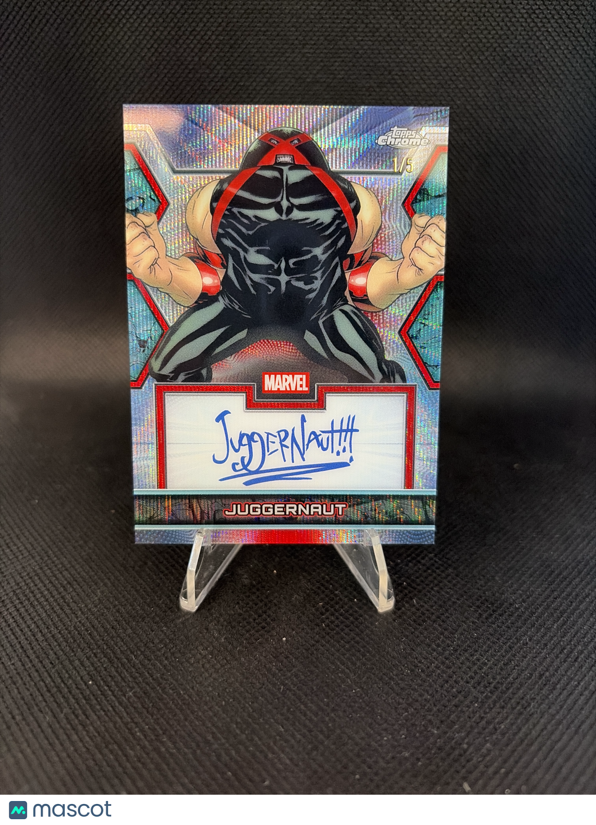 2026 Topps Chrome Marvel Juggernaut Facsimile Auto Red /5 #MF-JU