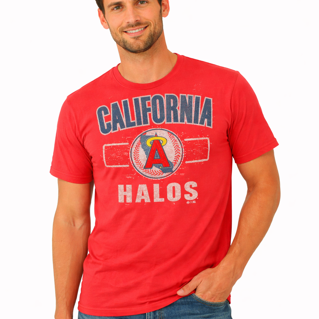 California Angels Cooperstown Racer Red '47Brand Cityside Franklin Shirt
