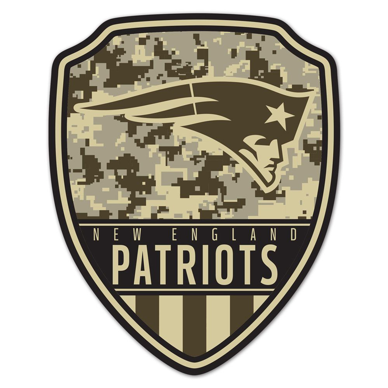 New England Patriots Wood Shield Shaped Sign - 11x14"