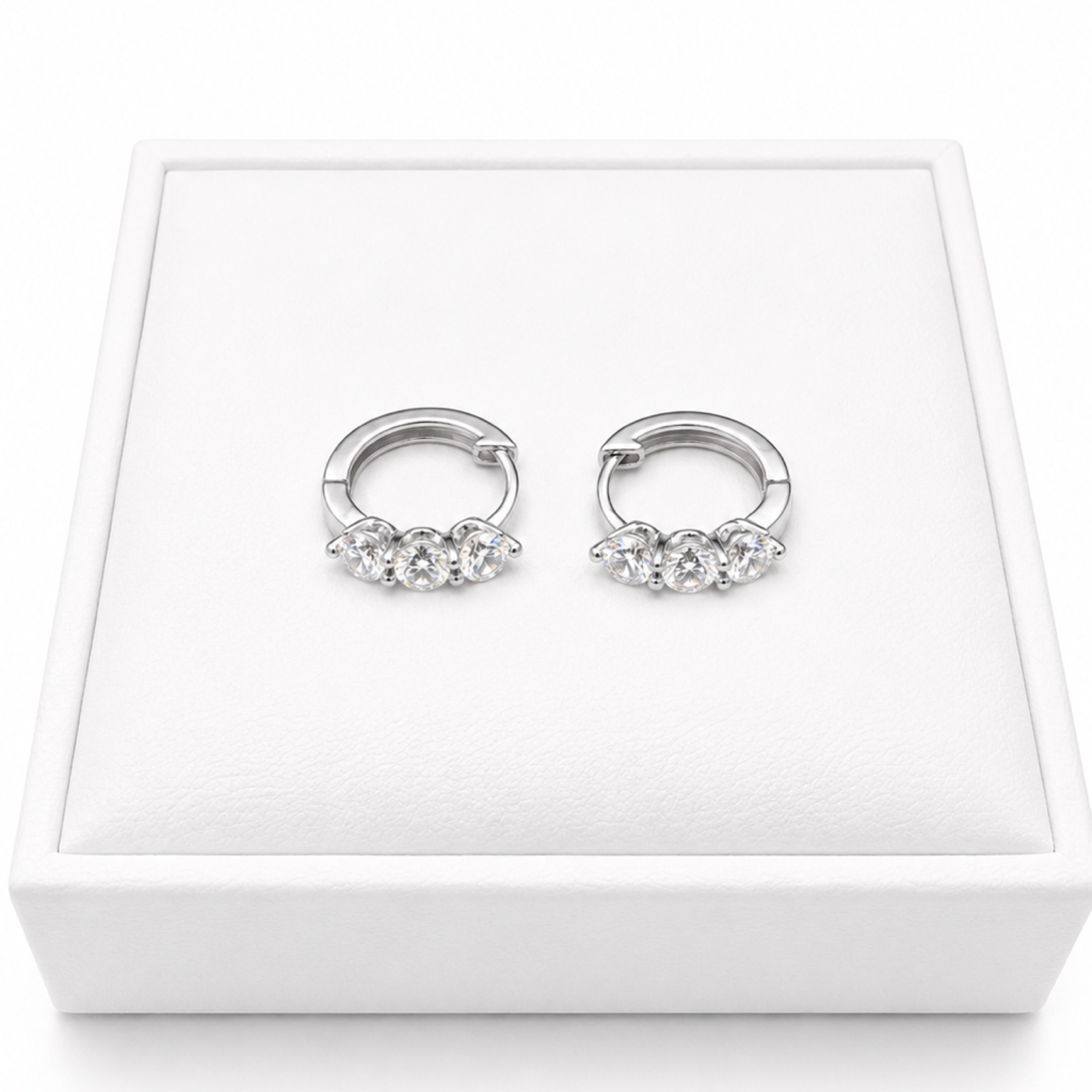 Moissanite Huggie Earings 
