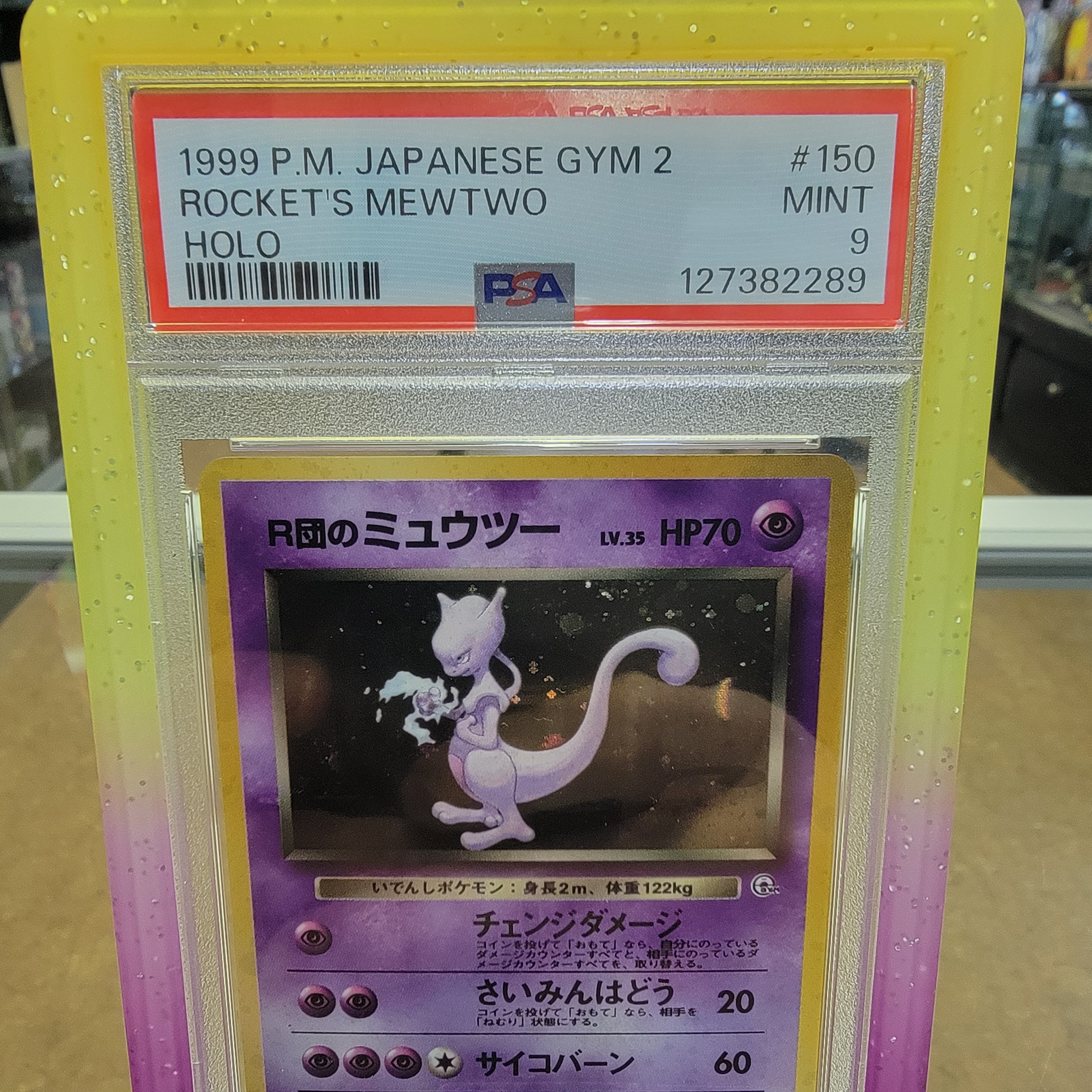 Psa 9 Japanese Rockets Mewtwo Holo Graded Card