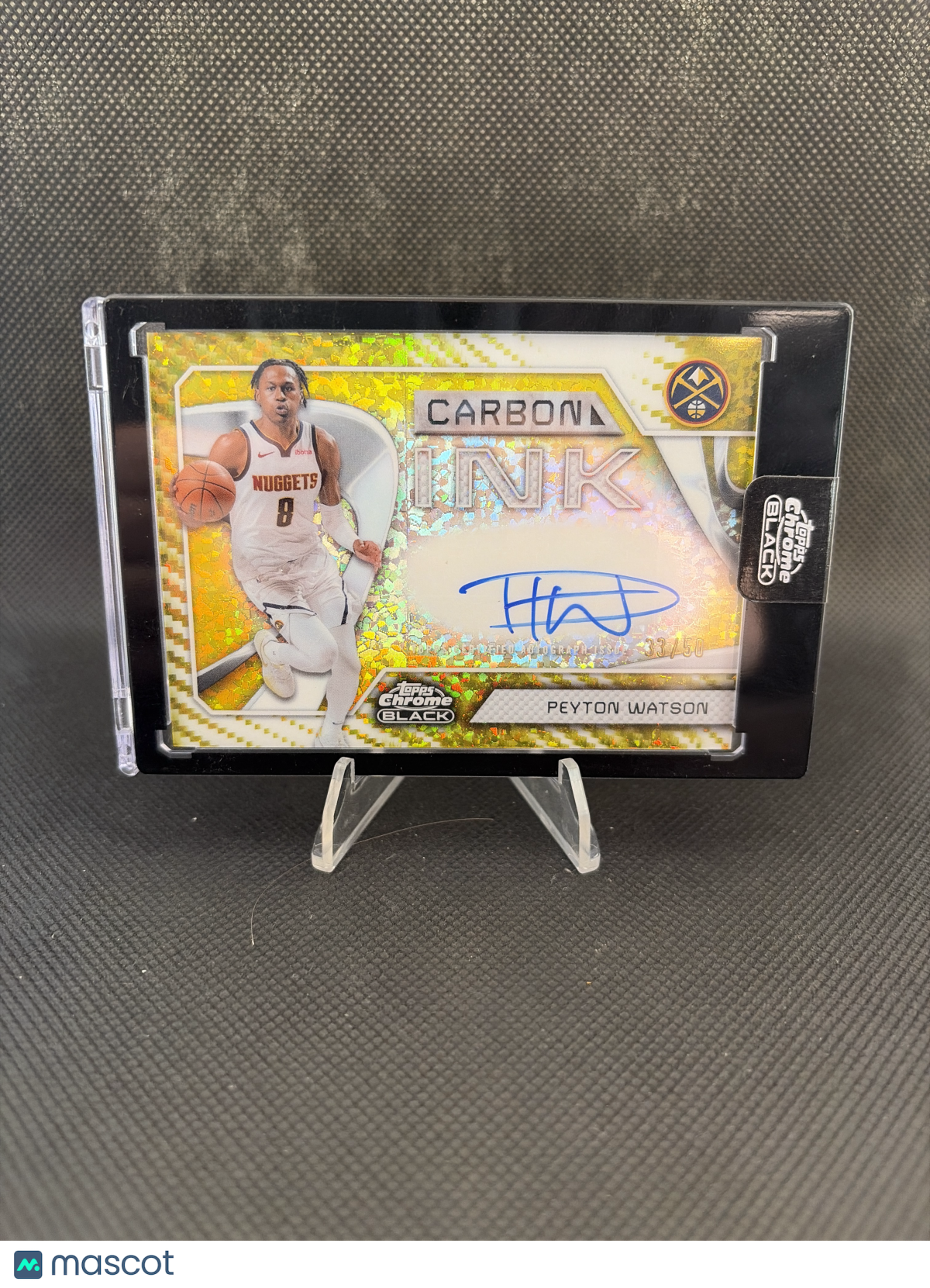 2026 Topps Chrome Black Peyton Watson Gold Mini-Diamond Refractor Auto /50