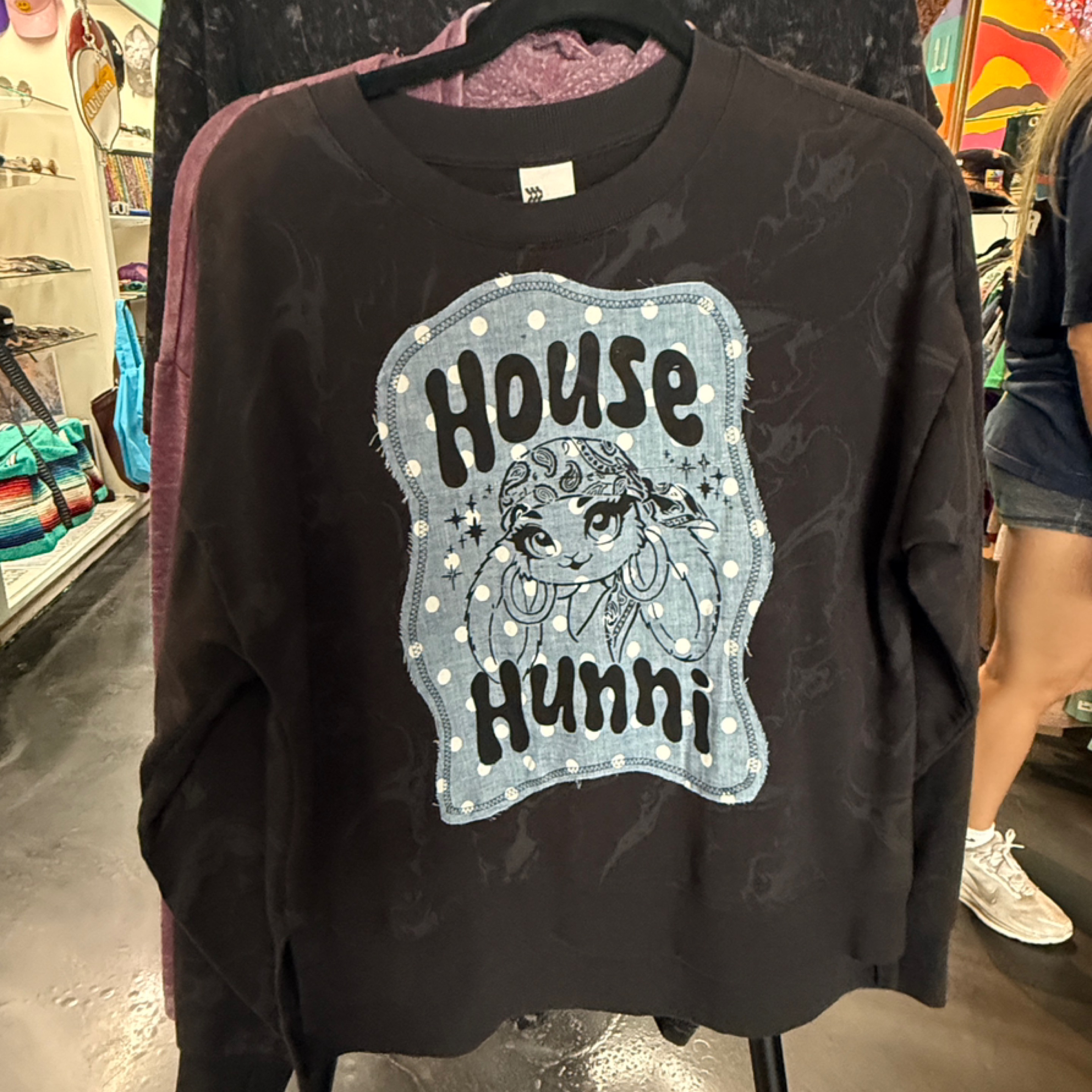 House Hunni Black Crewneck Ascension Society