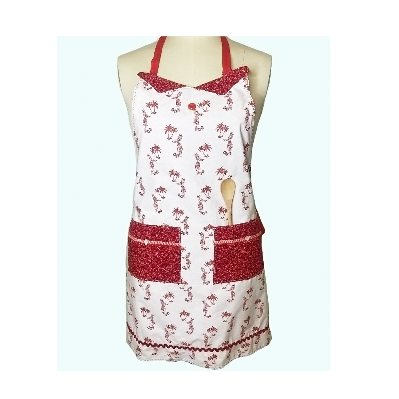 Christmas Hula Girls Reversible Apron
