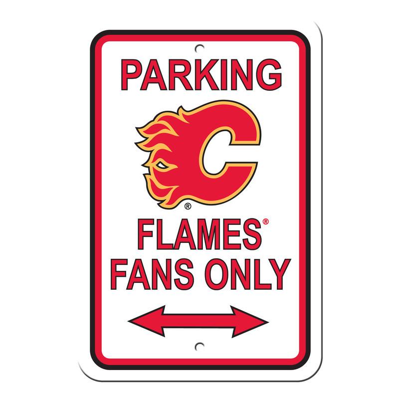 Calgary Flames Sign Reserved Parking Sign 12x18"