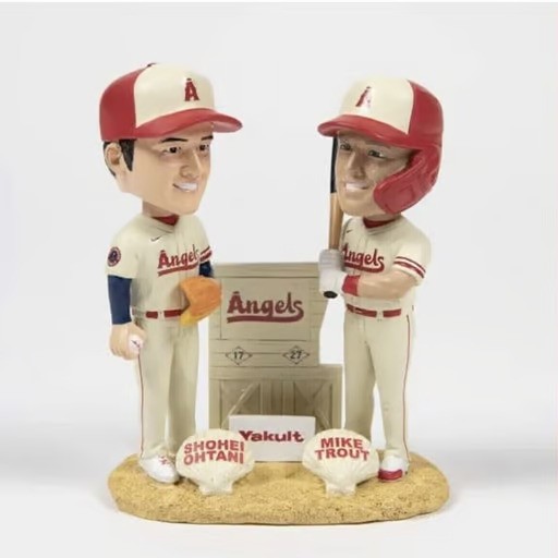 Los Angeles Angels Shohei Ohtani and Mike Trout 2023 City Connect Bobblehead