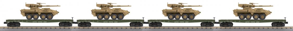 Rail King Freight Sets U.S. Army Flat Car 30-70117 O Scale