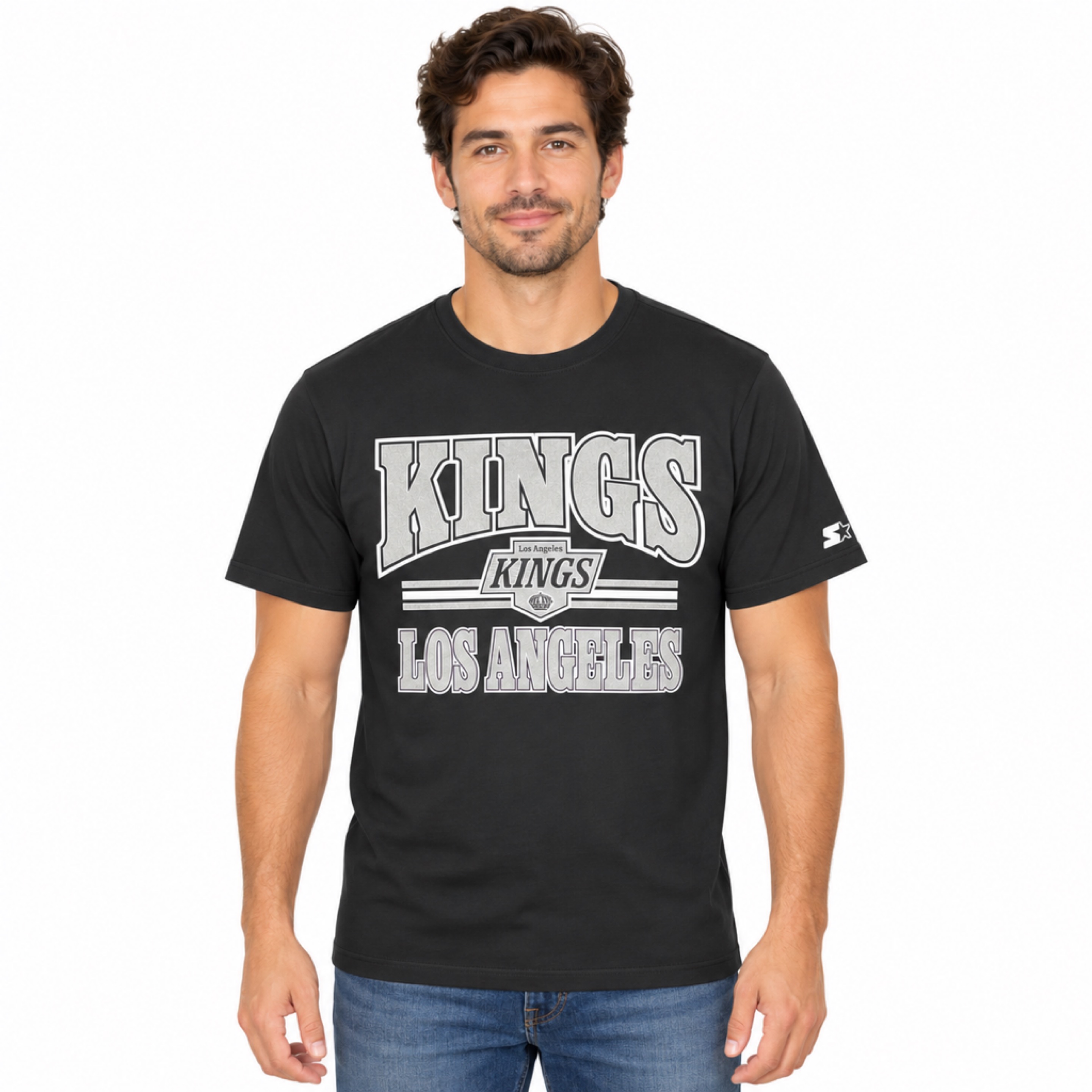 Los Angeles Kings Black Starter Team Stripe Shirt