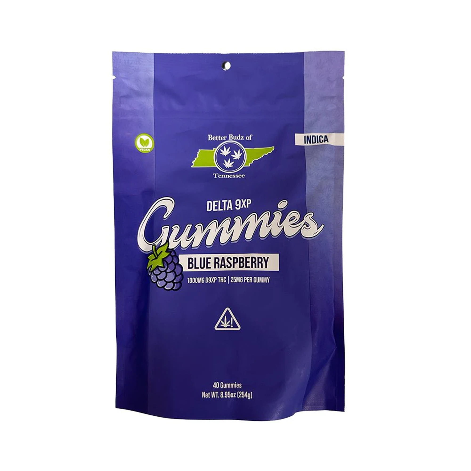 Better Budz Delta 9xp THC Indica Blue Raspberry 1000mg