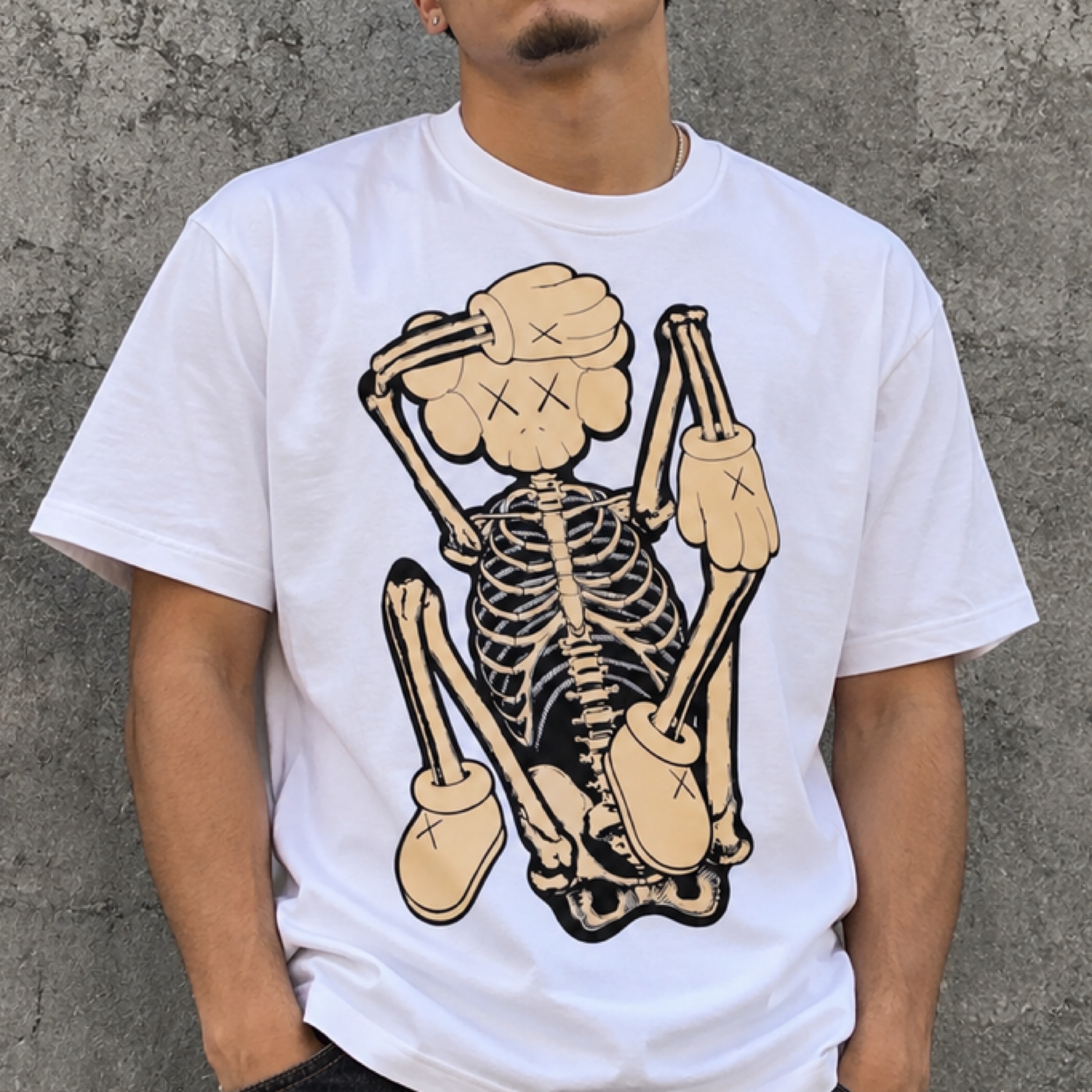 KAWS Skeleton New Fiction Tee Sz- Small