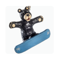 Snowboarding Bear Ornament