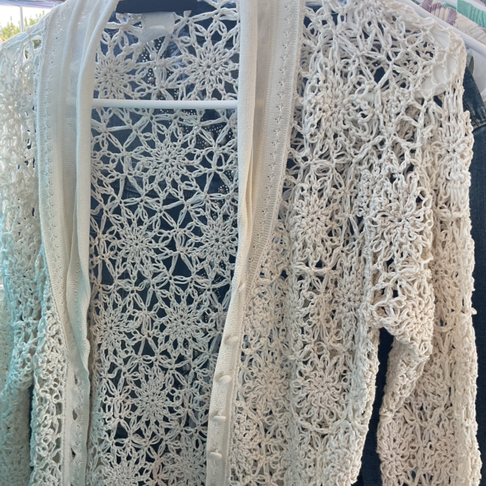 White Knit Cover Up